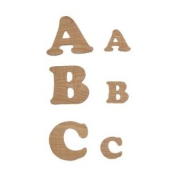 Lettres en bois découpées 9 cm - Fabrication Française