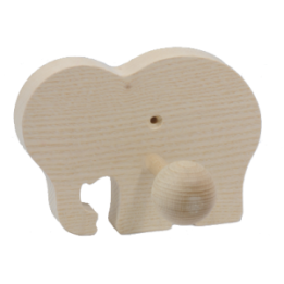 Portemanteau Eléphant brut en bois artisanal - fabrication en bois