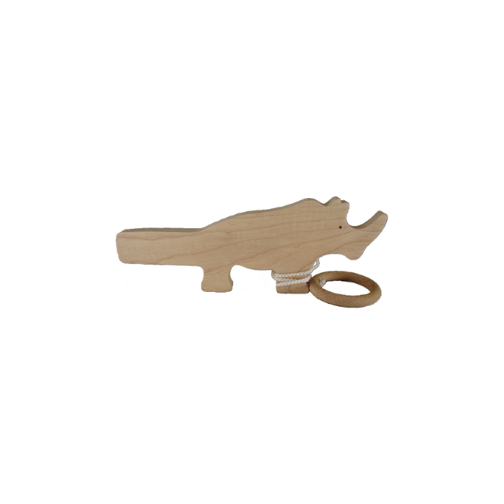 Le Bilboquet en bois Rhinocéros