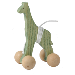 La Girafe à Tirer en bois