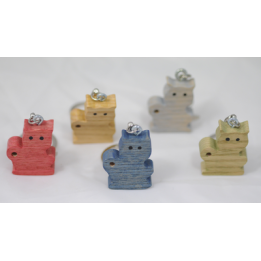 Le Porte-Clef Chat en bois