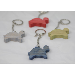 Le Porte-Clef Tortue en bois