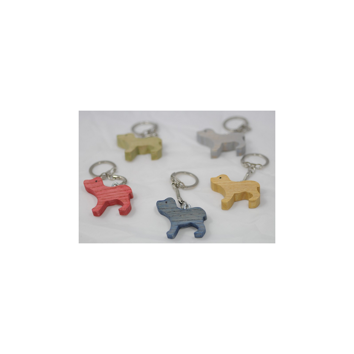 Le Porte-Clef Chien en bois