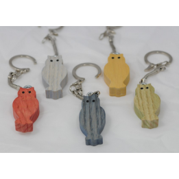 Le Porte-Clef Hiboux en bois