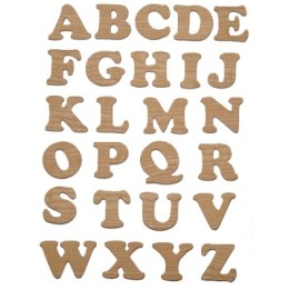 Lettres en bois découpées 5 cm