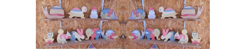Puzzles en bois massif découpés main | Un Monde de Bois