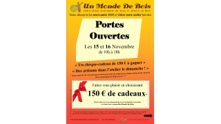 Portes Ouvertes les 15 et 16 Novembre 2025 Un Monde de Bois